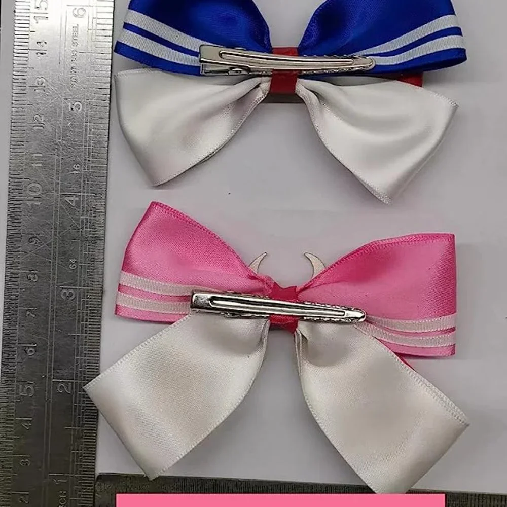 Sailor Moon 🌙 Anime Moon Hair Bows (Set of 2)